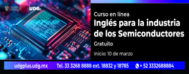 Cartel del Curso en línea: Inglés para la industria de los semiconductores