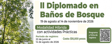Cartel del II Diplomado en Baños de Bosque