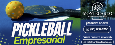 Cartel Pickleball Empresarial en el Hotel Montecarlo
