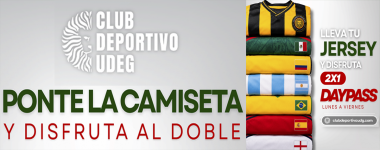 Cartel Ponte la camiseta y disfruta al doble en el Club Deportivo de la UdeG