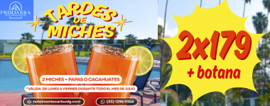 Cartel Tardes de Miches en el Hotel Primavera