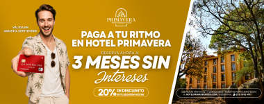 Cartel Tu estancia tiene un beneficio más en el Hotel Primavera